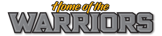 Home of the warriors logo type