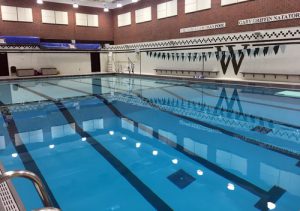 the weedsport pool filled with water 