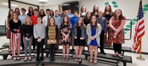 A picture of the new National Junior Honor Society Members 