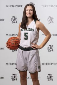 2021 Suzie Nemec poses for senior year basketball photo