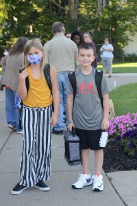 Weedsport students arrive for the first day of the 2021-22 school year