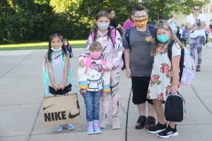Weedsport students arrive for the first day of the 2021-22 school year