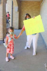 Weedsport students arrive for the first day of the 2021-22 school year