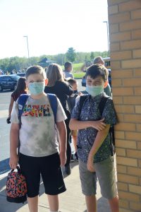 Weedsport students arrive for the first day of the 2021-22 school year