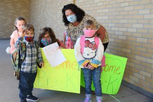 Weedsport students arrive for the first day of the 2021-22 school year