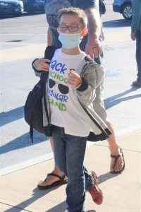 Weedsport students arrive for the first day of the 2021-22 school year