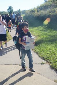 Weedsport students arrive for the first day of the 2021-22 school year