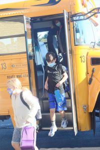 Weedsport students arrive for the first day of the 2021-22 school year