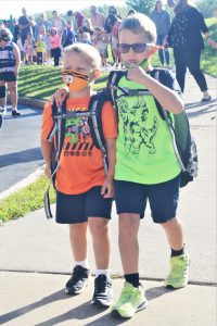 Weedsport students arrive for the first day of the 2021-22 school year