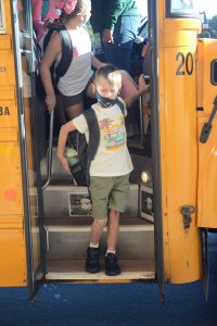 Weedsport students arrive for the first day of the 2021-22 school year