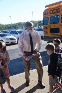 Weedsport students arrive for the first day of the 2021-22 school year