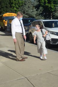 Weedsport students arrive for the first day of the 2021-22 school year