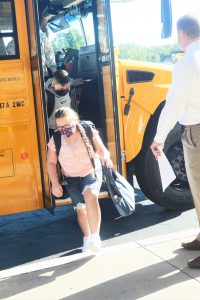 Weedsport students arrive for the first day of the 2021-22 school year