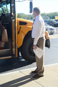 Weedsport students arrive for the first day of the 2021-22 school year