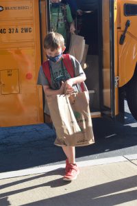 Weedsport students arrive for the first day of the 2021-22 school year