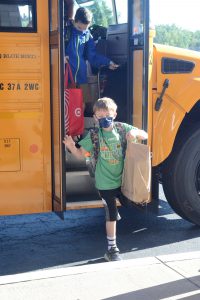 Weedsport students arrive for the first day of the 2021-22 school year