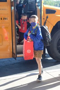 Weedsport students arrive for the first day of the 2021-22 school year