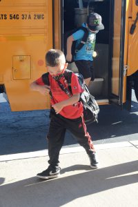 Weedsport students arrive for the first day of the 2021-22 school year