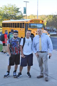 Weedsport students arrive for the first day of the 2021-22 school year