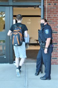 Weedsport students arrive for the first day of the 2021-22 school year