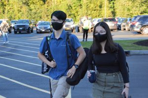 Weedsport students arrive for the first day of the 2021-22 school year