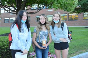 Weedsport students arrive for the first day of the 2021-22 school year