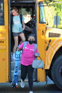 Weedsport students arrive for the first day of the 2021-22 school year