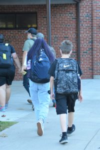 Weedsport students arrive for the first day of the 2021-22 school year