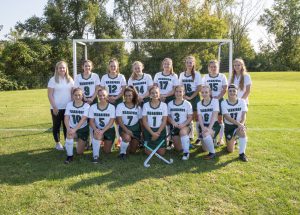 The varsity field hockey team is honored as a scholar-athlete team