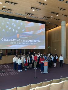 HS Chorus students perform in Veterans Day ceremony at Syracuse University