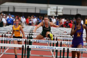 Mariah Quigley places 2nd in the 100m high hurdles at the NYS Track and Field Championships
