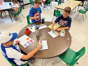 Weedsport students work on art projects during the 2022 Summer Art Camp at Weedsport Elementary