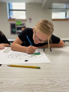 Weedsport students work on art projects during the 2022 Summer Art Camp at Weedsport Elementary