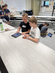 Students work on their math and science skills during STEM camp at Weedsport Elementary