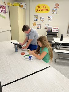 Students work on their math and science skills during STEM camp at Weedsport Elementary