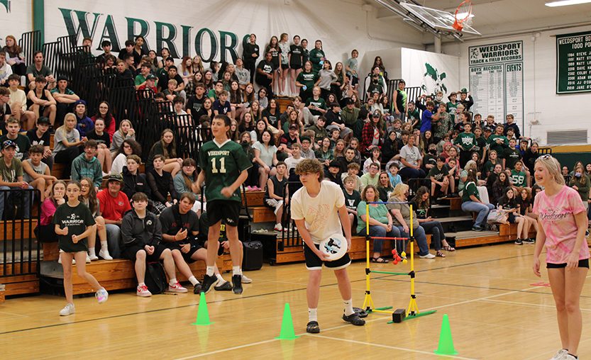 Weedsport students have a pep rally at the Jr.-Sr. High School