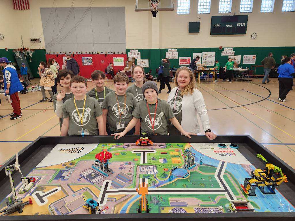 The "Weedsport Units" Lego League team competes in the FIRST Lego League competition at Cayuga Onondaga BOCES.
