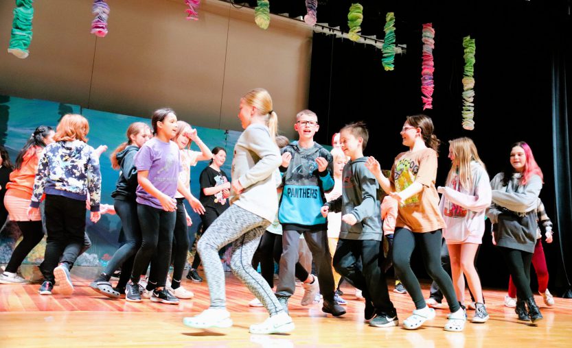 Student dress rehearsal for fall musical